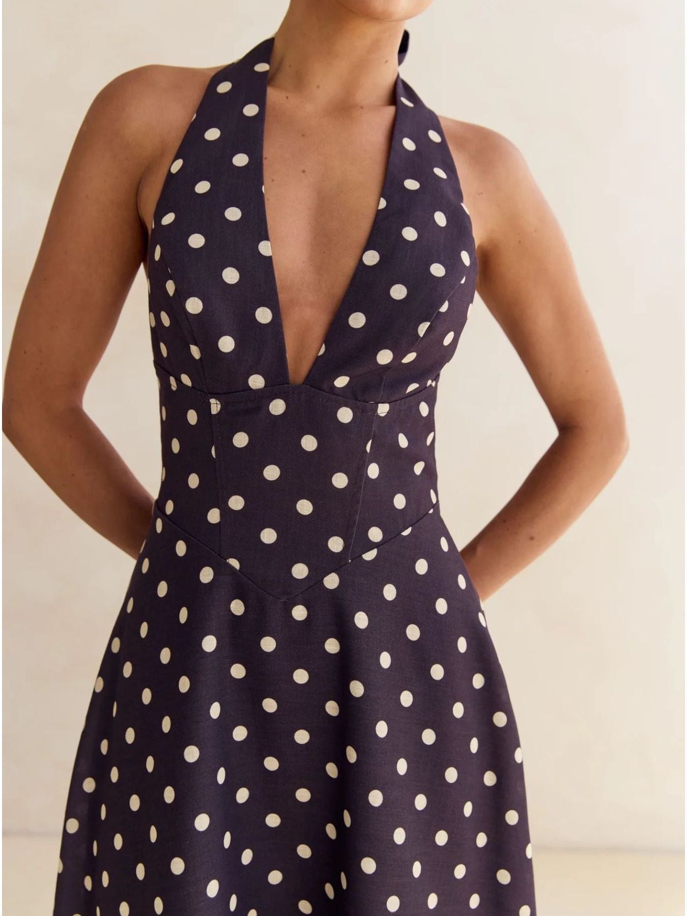 Halter Floral Open Back Maxi Dress