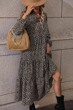 Leopard Print Tiered Maxi Dress