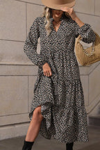 Leopard Print Tiered Maxi Dress