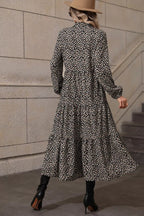 Leopard Print Tiered Maxi Dress