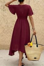 Smocked Waist Midi Dress