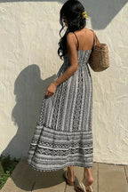 Square Neck Tie Front Midi Cami Dress