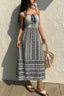 Square Neck Tie Front Midi Cami Dress