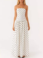 Stop-Staring Strapless Printed Sculpting Flow Maxi Dress