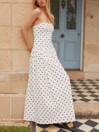 Stop-Staring Strapless Printed Sculpting Flow Maxi Dress