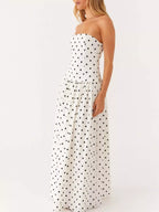 Stop-Staring Strapless Printed Sculpting Flow Maxi Dress
