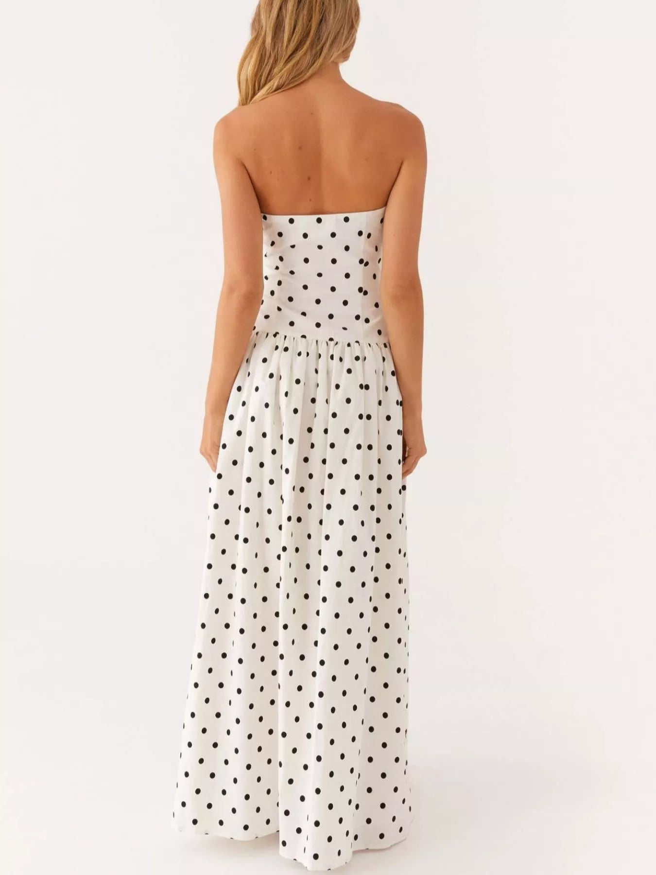 Stop-Staring Strapless Printed Sculpting Flow Maxi Dress