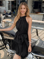 Tie Waist Mini Dress