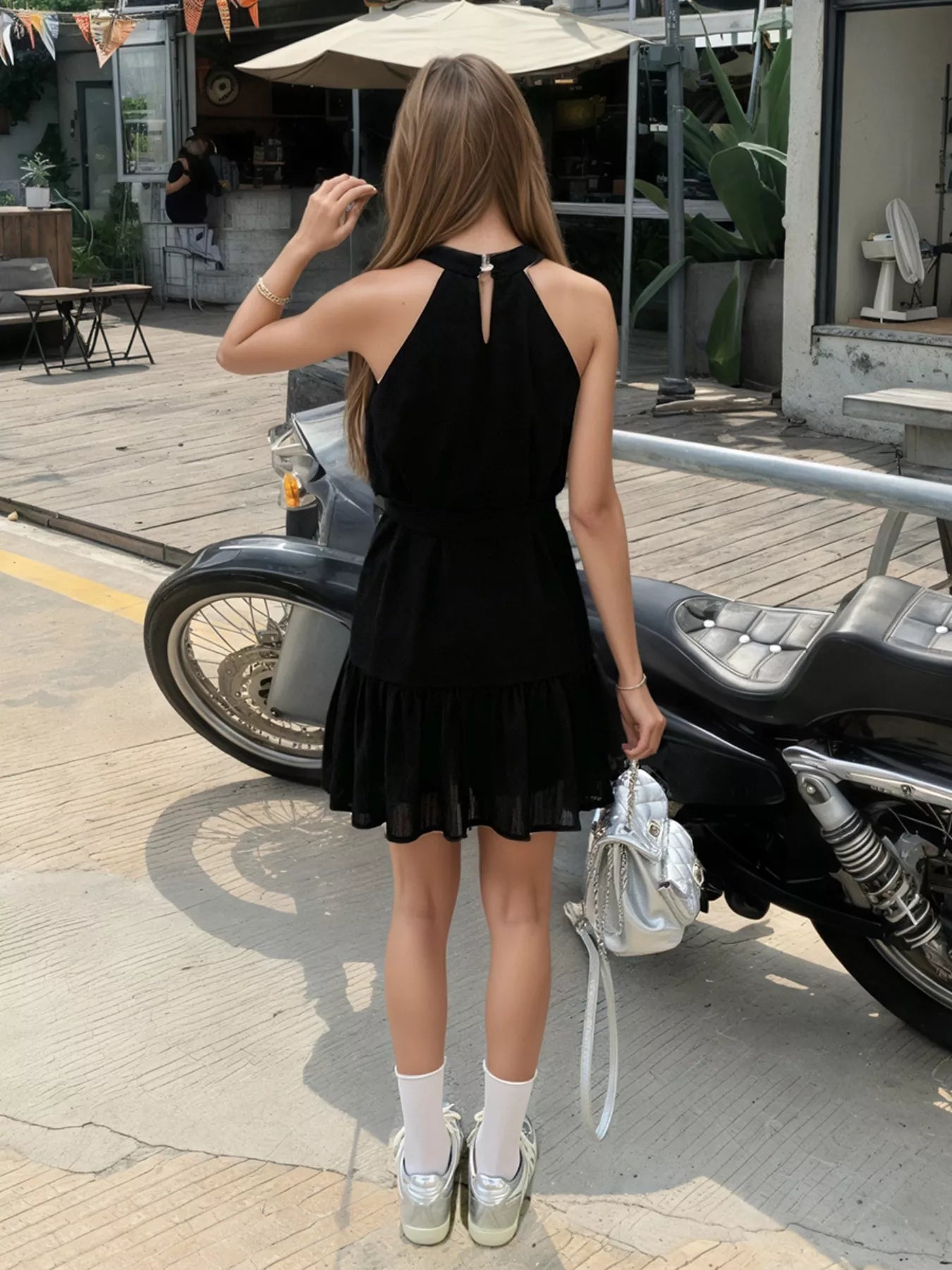 Tie Waist Mini Dress